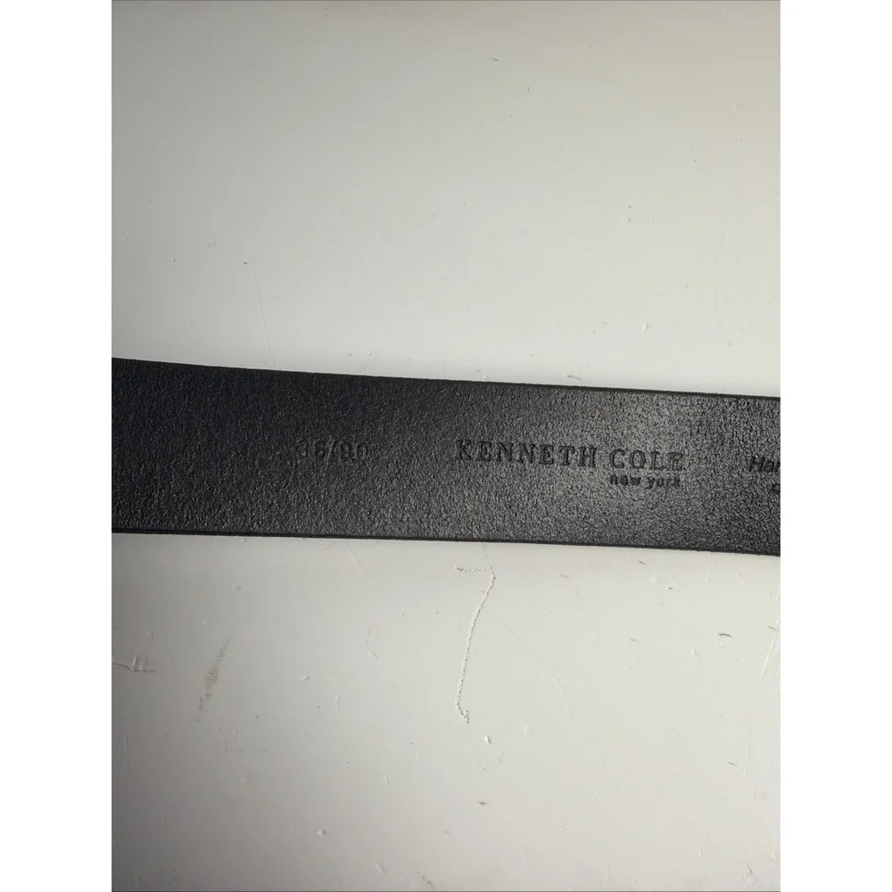 Handcrafted Kenneth Cole REACTION Men's Belt Black Size M 36 Black Buckle.